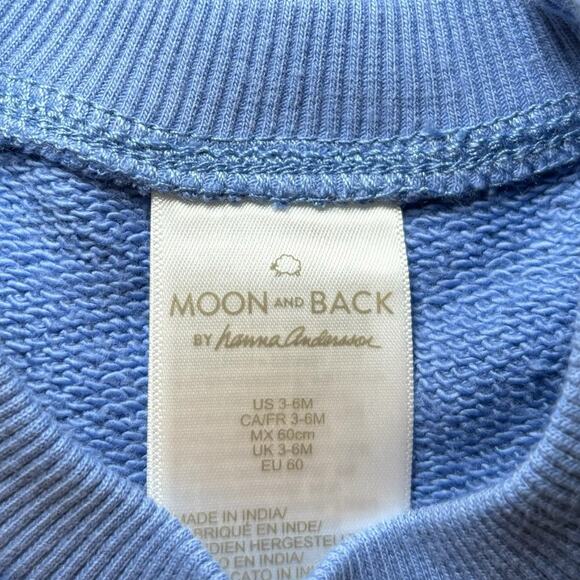 Moon & Back by Hanna Andersson Star Sweatshirt Size 3-6 Months Organic Cotton - Picture 4 of 5